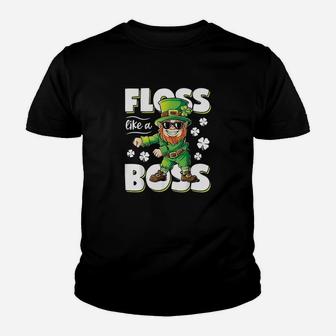 Leprechaun Floss Like A Boss St Patricks Day Kid T-Shirt - Seseable