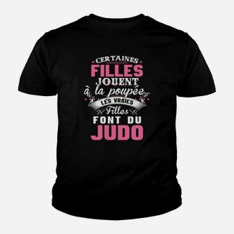 Les Vraies Filles Font Du Judo Kinder T-Shirt - Seseable