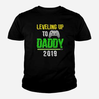 Leveling Up To Daddy 2019 Promoted To Dad Video Game Premium Kid T-Shirt - Seseable