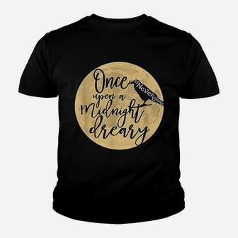 Literary Gifts Gothic Raven Halloween Kid T-Shirt - Seseable