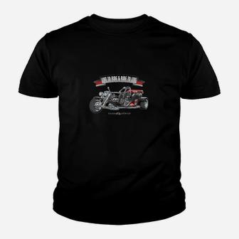 Live To Ride  Ride To Live Schwarz Rot Kinder T-Shirt - Seseable