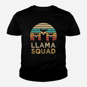 Llama Squad Sunglasses Cool Llamas Vintage Kid T-Shirt - Seseable