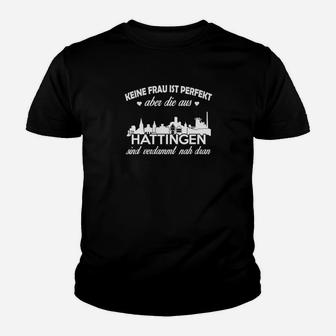 Lokalpatriotisches Hattingen Damen-Kinder Tshirt Frauen aus Hattingen Fast Perfekt - Seseable