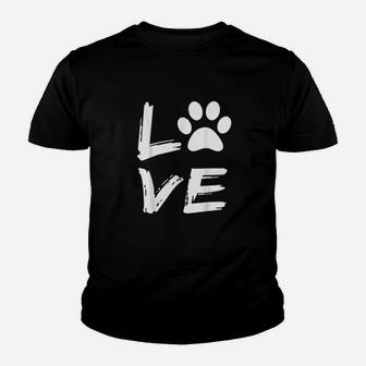 Love Dogs Perfect Dog Lovers Pet Parent Paw Gift Kid T-Shirt - Seseable