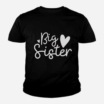 Loves Apple Cursive Big Sister Hearts Kid T-Shirt - Seseable