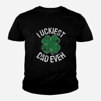 Luckiest Dad Irish Kid T-Shirt - Seseable
