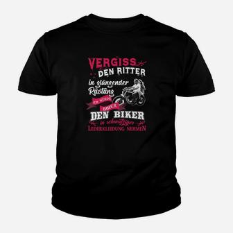 Lustiges Biker-Motto Kinder Tshirt mit deutschem Spruch, Motorrad-Fan Tee - Seseable