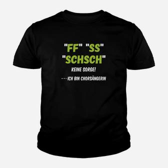 Lustiges Chorsänger Kinder Tshirt - FF SS SCHSCH Design für Chorliebhaber - Seseable