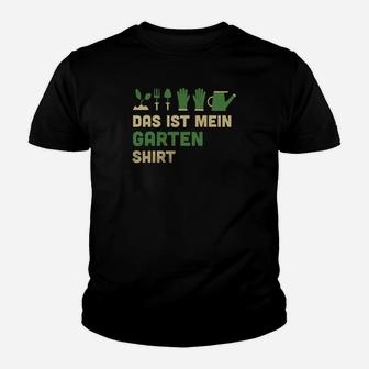 Lustiges Gärtner Kinder Tshirt Das ist mein Garten Kinder Tshirt mit Gartengeräte - Seseable