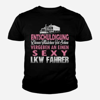 Lustiges Kinder Tshirt für LKW-Fahrer mit Spruch Vergeben an Sexy Fahrer - Seseable