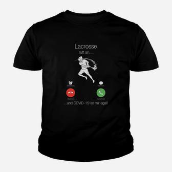 Lustiges Lacrosse & COVID-19 Kinder Tshirt, Sportfans Motiv - Seseable