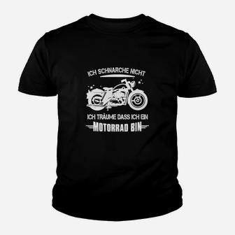 Lustiges Motorrad-Fan Kinder Tshirt Ich schnarche nicht, ich bin ein Motorrad - Seseable