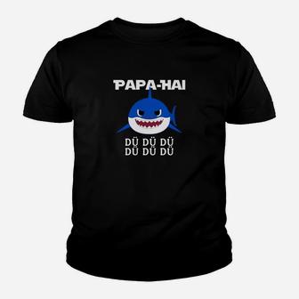 Lustiges Papa-Hai Kinder Tshirt mit Songtext, Geschenk für Väter - Seseable