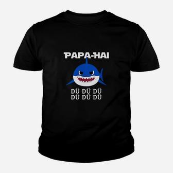 Lustiges Papa-Hai Kinder Tshirt, Spruchshirt für Väter - Seseable