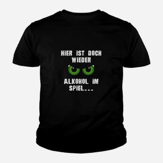 Lustiges Party-Kinder Tshirt Alkohol im Spiel, Spruch Tee für Feste - Seseable