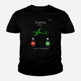 Lustiges Segelflug-Kinder Tshirt, Ideal für Gleitschirmflieger - Seseable