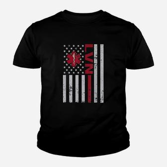 Lvn Licensed Vocational Nurse Usa Flag Kid T-Shirt - Seseable
