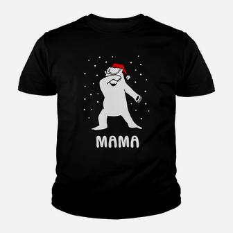 Mama Christmas Santa Bear Family Matching Pajamas Kid T-Shirt - Seseable