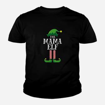 Mama Elf Matching Family Group Christmas Party Pajama Kid T-Shirt - Seseable
