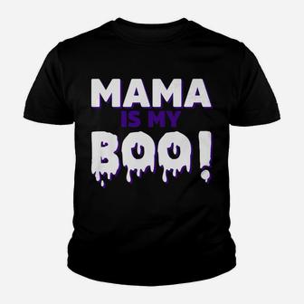 Mama Is My Boo Funny Halloween Boo Costume Mom Tee Kid T-Shirt - Seseable