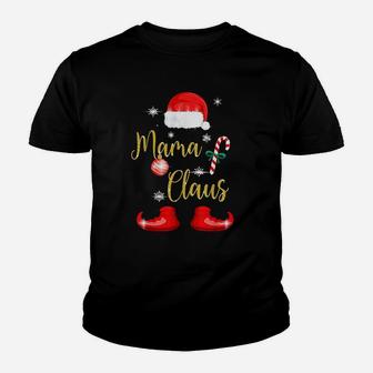 Mama Santa Claus Funny Matching Family Christmas Candy Ball Kid T-Shirt - Seseable
