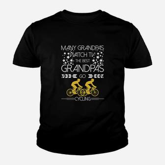 Many Grandpas Watch Tv The Best Grandpas Go Cycling Kid T-Shirt - Seseable