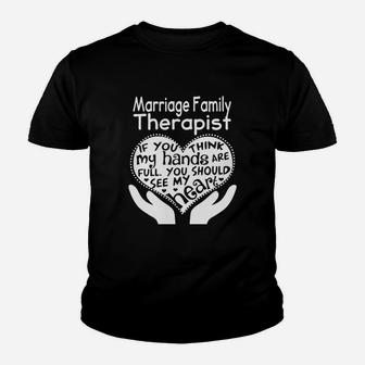 Marriage Family Therapist Full Heart Job Kid T-Shirt - Seseable