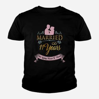 Married For 11 Years And Looking Forward To Forever Wedding Anniversary Gift Kid T-Shirt - Seseable