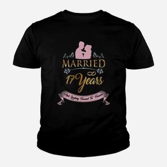 Married For 17 Years And Looking Forward To Forever Wedding Anniversary Gift Kid T-Shirt - Seseable