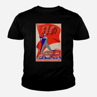 Marxist Revolutionary Vanguard Vintage Ussr Retro Soviet Tee Kid T-Shirt - Seseable