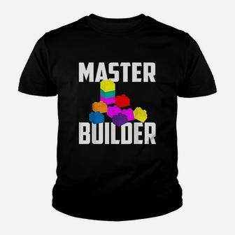 Master Builder Cute Master Block Builder Bricks Gift Kid T-Shirt - Seseable