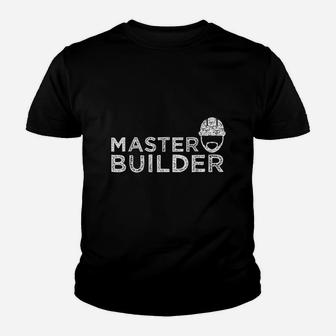 Master Builder For Construction Dad Kid T-Shirt - Seseable