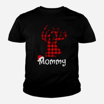 Matching Family Christmas Plaid Reindeer Mommy Tshir Kid T-Shirt - Seseable