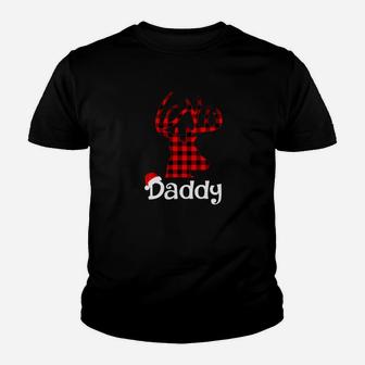 Matching Family Christmas Shirts Plaid Reindeer Daddy Tshir Kid T-Shirt - Seseable