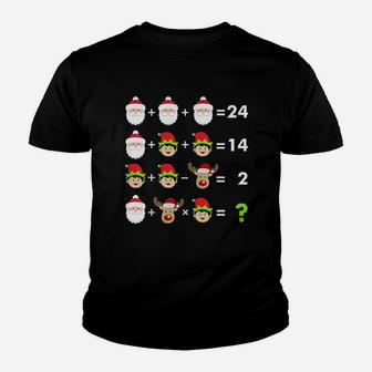 Math Teacher Christmas Order Of Operations Quiz Kid T-Shirt - Seseable