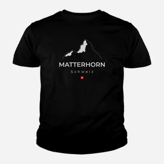 Matterhorn Schweiz Berge Bergsteigen Wandern Kinder T-Shirt - Seseable