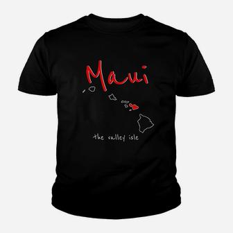 Maui The Valley Isle Vintage Maui Hawaii Vacation Kid T-Shirt - Seseable