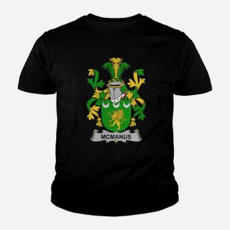 Mcmanus Family Crest Irish Family Crests Ii Kid T-Shirt - Seseable