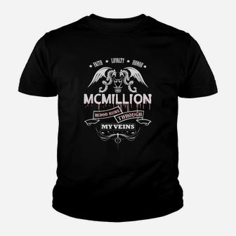 Mcmillion Blood Runs Through My Veins - Tshirt For Mcmillion Kid T-Shirt - Seseable