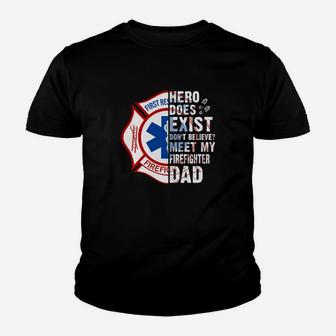 Meet My Fire First Responder Dad Jobs Gifts Kid T-Shirt - Seseable
