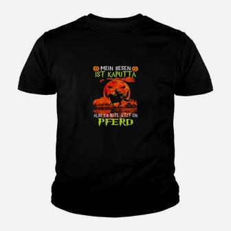 Mein Bein ist kaputt, ich reite jetzt Pferd-Kinder Tshirt, Humorvolles Design - Seseable