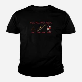 Mein Plan-Pelz-Heiliger Wein Und Posaune- Kinder T-Shirt - Seseable