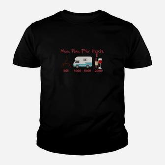 Mein Plan-Pelz-Heute-Wein Und Campingauto- Kinder T-Shirt - Seseable