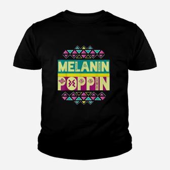 Melanin Poppin Vintage Gift Kid T-Shirt - Seseable