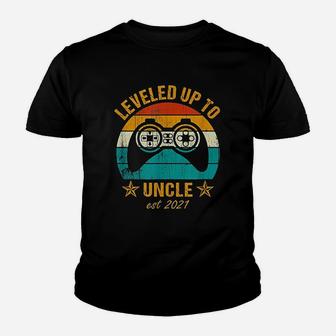 Men Leveled Up To Uncle 2021 Promoted To Uncle Vintage Gamer Kid T-Shirt - Seseable