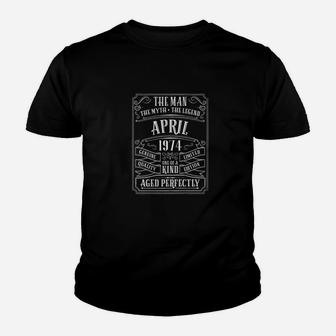 Mens 48th Birthday April 1974 Men Gifts Dad Uncle 48 Years Kid T-Shirt - Seseable