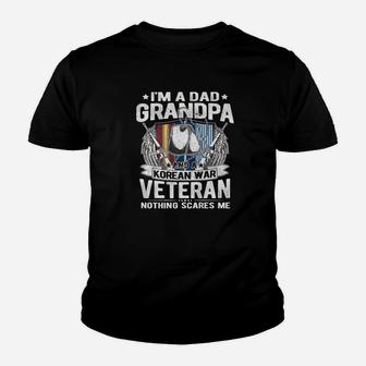 Mens A Dad Grandpa Korean Veteran Nothing Scares Me Proud Vet Premium Kid T-Shirt - Seseable
