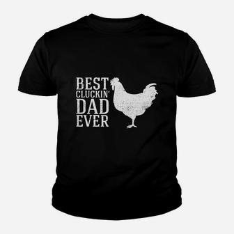 Mens Best Cluckin Dad Ever Shirt Funny Fathers Day Chicken Farm Kid T-Shirt - Seseable