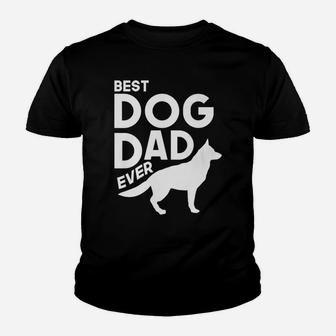Mens Best Dog Dad Ever Funny German Shepherd Kid T-Shirt - Seseable