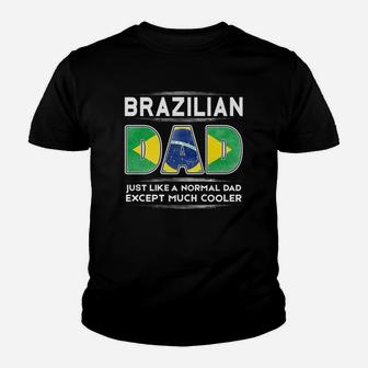 Mens Brazil Brazilian Dad Is Cooler Promoted To Daddy Kid T-Shirt - Seseable